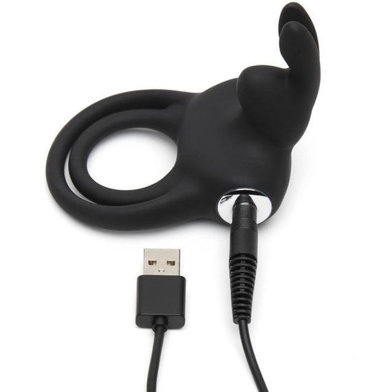Подвійне ерекційне кільце з вібрацією Happy Rabbit Stimulating Rechargeable Rabbit Cock Ring | Зображення 2