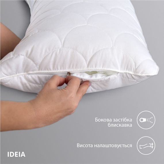 Подушка S-FORM ТМ IDEIA в чехле с молнией 40х130 см белая (08-13255) | Зображення 3