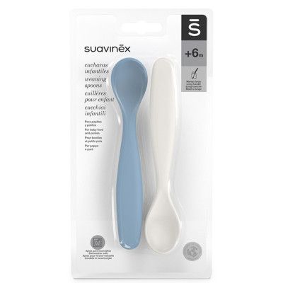 Набор детской посуды Suavinex Go natural, ложек, серо-голубой, 2 шт. (308048) | Зображення 2
