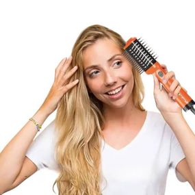 Фен-щетка для укладки волос VGR V497 Оранжевый