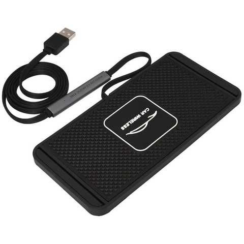Силиконовый коврик в авто с быстрой беспроводной зарядкой Car Wireless Pad C1 15W | Зображення 2