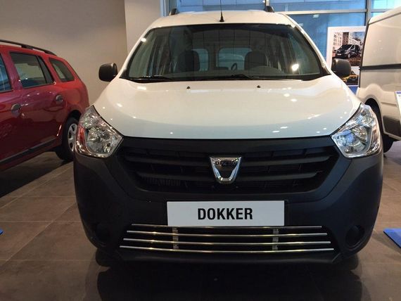 Решетка в бампер (нерж) для Renault Dokker 2013↗ гг. | Зображення 8