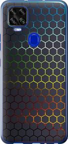 Чехол на ZTE Blade V2020 Переливающиеся соты "498u-2529-17620"