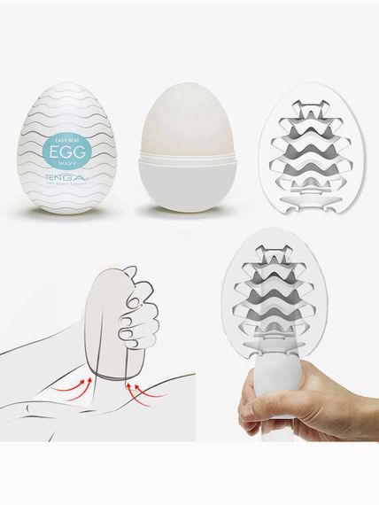 Мастурбатор яйце Tenga EGG Babydoll Універсальний. Бірюзовий EGG-001 | Зображення 2