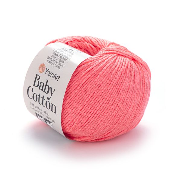 Пряжа YarnArt Baby Cotton No 424 (Ярнарт Бебі Коттон) 50 г / 165 м напівбавовна для дитячих речей та іграшок амігурумі