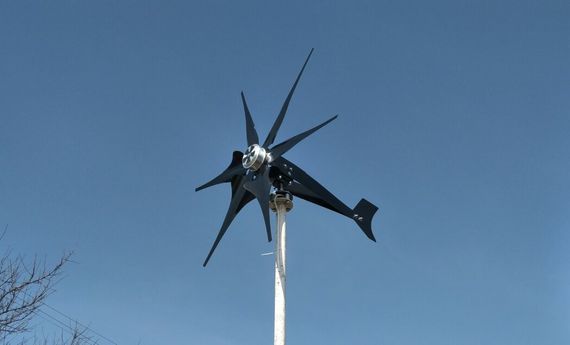 Вітрогенератор потужністю 500 Вт 12/24 В (колесо двигуна) з кільцевим струмоприймачем і діодним мостом