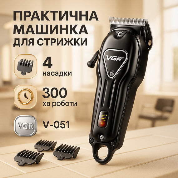 Многофункциональный триммер для стрижки волос и тела VGR V-051 Машинка для стрижки короткой NM-33