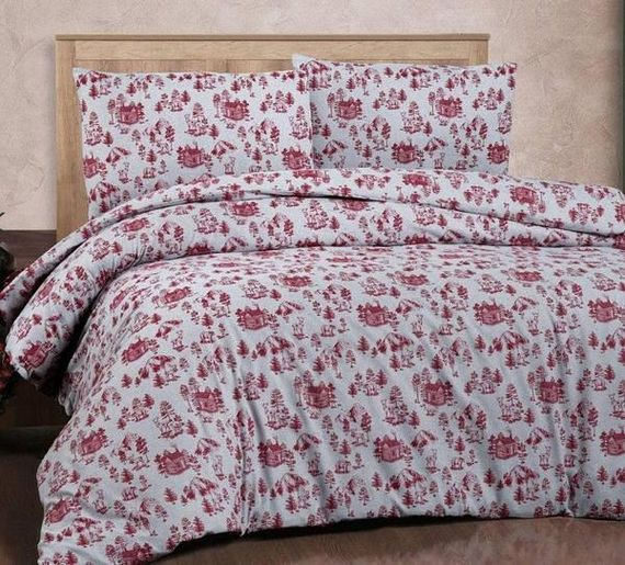 Постельное белье Cotton collection 41849 Фланель  Хлопок Евро размер