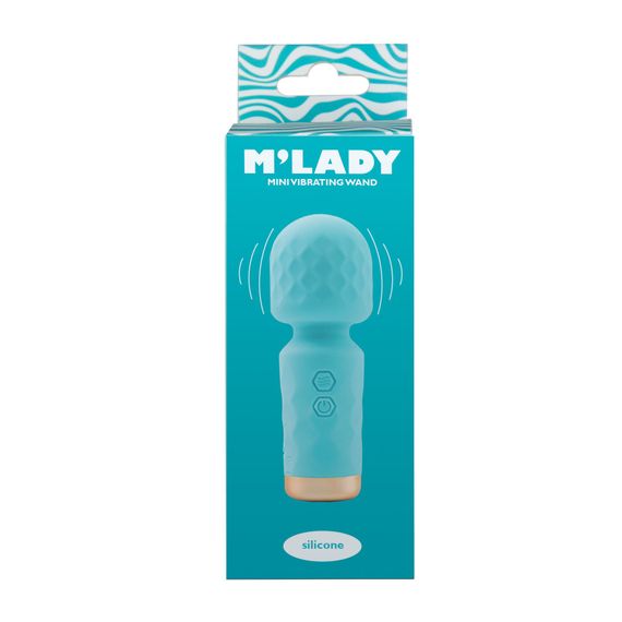 Вібромасажер M’Lady Mini Vibrating Wand Teal | Зображення 2