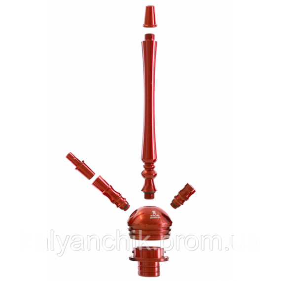 Кальян Kaya ELOX 30CМ Clear Alum Plug Red 2S | Зображення 3
