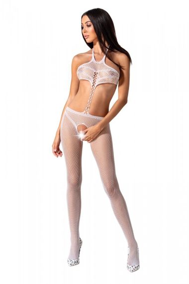 Бодистокинг с вырезом Passion BS080 Белый S/M/L
