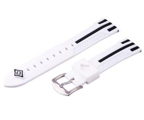 Силіконовий ремінець Primo Dart для годинника Asus ZenWatch 2 (WI501Q) - White-Black