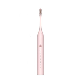 Розовая Электрическая зубная щетка Sonic Toothbrush Х-3 ультразвуковая аккумуляторная 4 сменные насадки в комплекте
