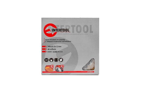 Диск пильный Intertool - 180 х 40T х 20 мм (CT-3043) | Зображення 4