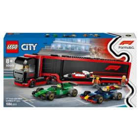 LEGO City Вантажівка Формули-1 з болідами Формули-1 RB20 та AMR24 60445