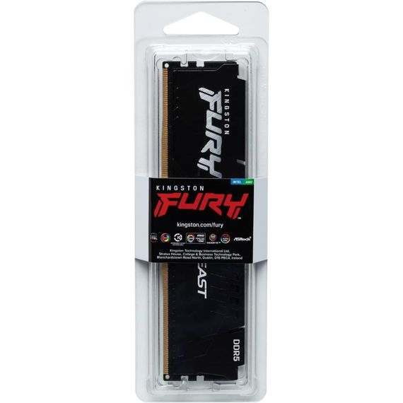 Модуль пам&#039;яті для комп&#039;ютера DDR5 32GB 5200 MHz Fury Beast Black Kingston Fury (ex.HyperX) (KF552C40BB-32) | Зображення 4