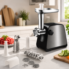 Мясорубка Domotec MS-2026 4500W с функцией реверса и соковыжималкой