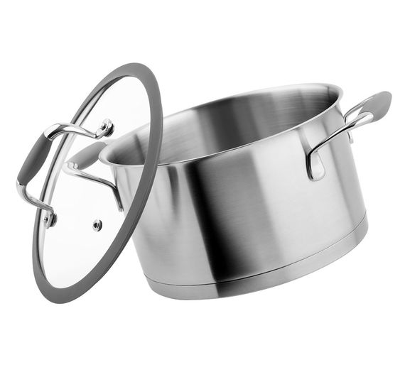 Каструля Vinzer Profi 50185, 5.9 л, 24 см, з нержавіючої сталі з кришкою, для всіх типів плит | Зображення 1