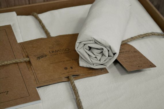 Постільна білизна Limasso Stonewashed Ranforse 200 х 220 см Nature Cream | Зображення 2