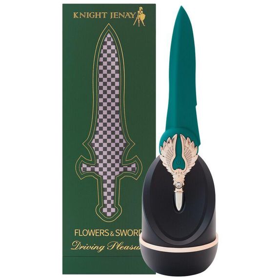 Изысканный вибратор Knight Jenay FLOWERS & SWORD, маска, лента и лубрикант в комплекте | Зображення 4