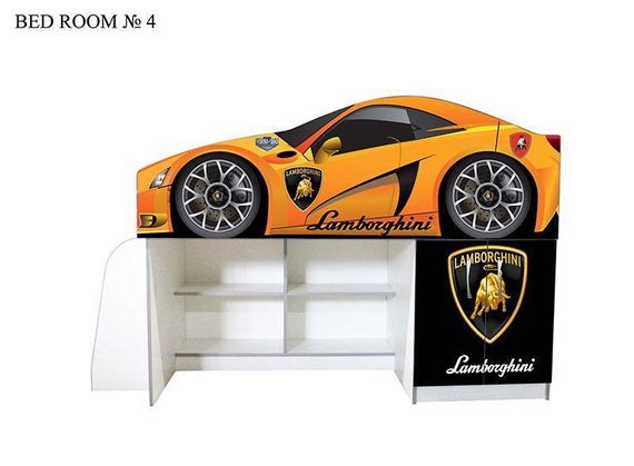 Дитяче ліжко-кімната Bed-Room №4, Lamborghini графіт, спальне місце 1700х800 мм | Зображення 3