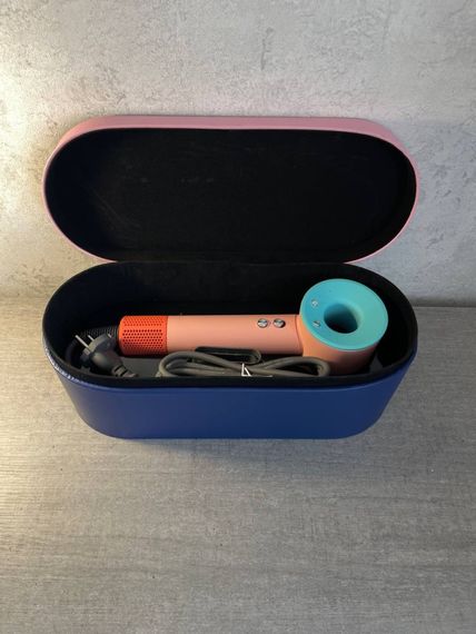Фен Super Hair Dryer рожевий з іонізацією та турборежимом з кесом на 1 насадку
