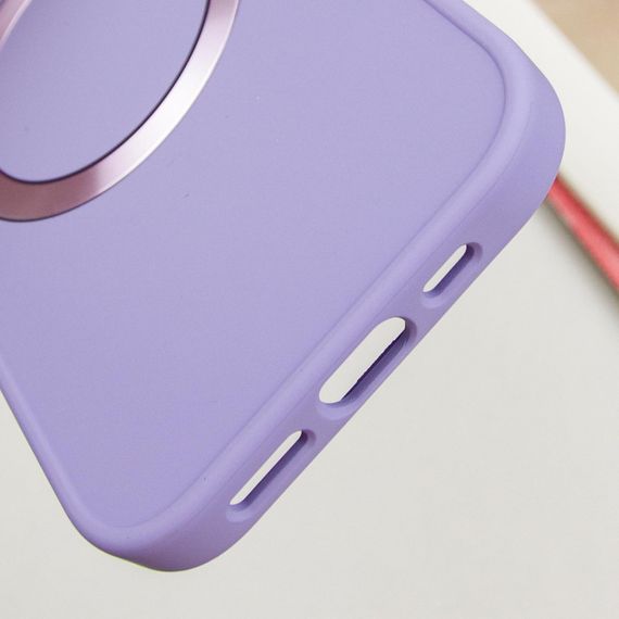 TPU чохол Bonbon Metal Style with MagSafe для Apple iPhone 16 (6.1") Бузковий / Dasheen | Зображення 4