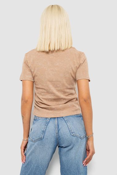 Футболка жіноча з принтом, колір бежевий, 221R3307 | Зображення 3