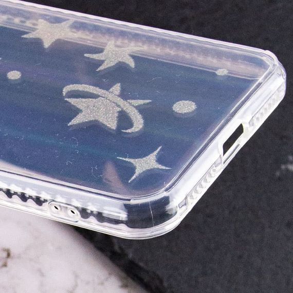 TPU+Glass чехол Aurora Space для Apple iPhone XS Max (6.5") Cтекло, Звезды | Зображення 2