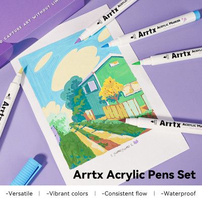 Художественный маркер Arrtx акриловые AACM-0530A, 30 цвета (LC303144) | Зображення 7