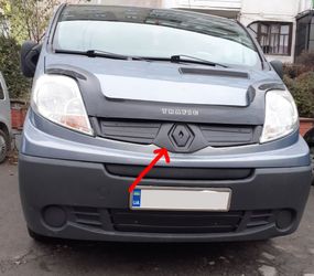 Зимняя верхняя накладка на решетку 2007-2015, Глянцевая для Renault Trafic