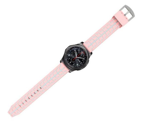 Силіконовий ремінець Primo Splint для годинника Samsung Gear S3 Classic SM-R770 / Frontier RM-760 - Pink&Grey | Зображення 2