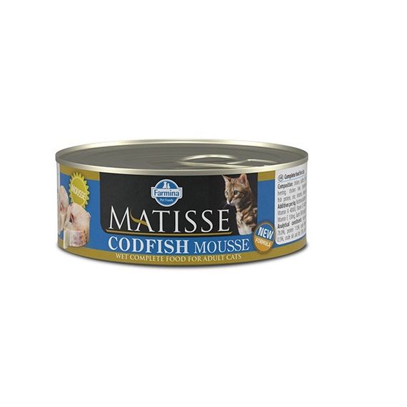 Влажный корм с треской для котов Farmina Matisse Cat Mousse Codfish, 85 гр