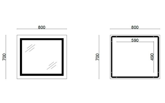 Дзеркало Lidz Kubis з LED-підсвічуванням Touch LD78LF9048070 | Зображення 1