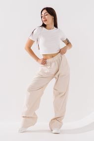 Штани прямі однотонні жіночі Zeo Basic 4745 34 Світло-бежевий (2000990665133D) shop (2000990665133)
