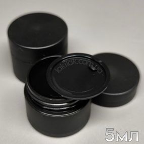 Баночка для геля пластик (с заглушкой) черная 5мл