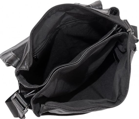 Кожаный мужской мессенджер Tiding Bag  черный | Зображення 4