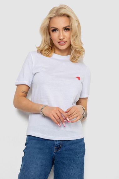 Футболка женская с принтом  -уценка, цвет белый, 238R57482-U-9