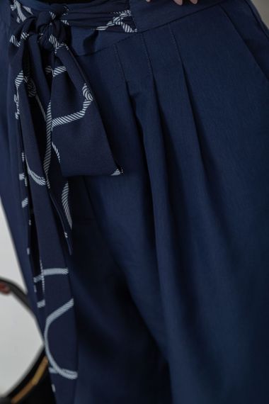 Штани жіночі класичні, колір синій, 244R163 | Зображення 4