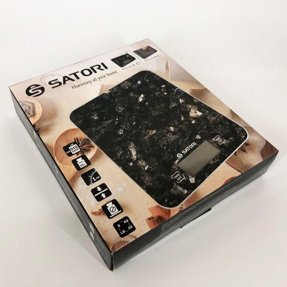 Весы кухонные Satori SKS-211-BL 15 кг, кухонные весы для взвешивания продуктов, Весы пищевые, кулинарные | Зображення 2