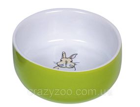 Миска для гризунів Nobby Rabbit керамічна салатова Ø 11х4.5 см 300 мл 73751
