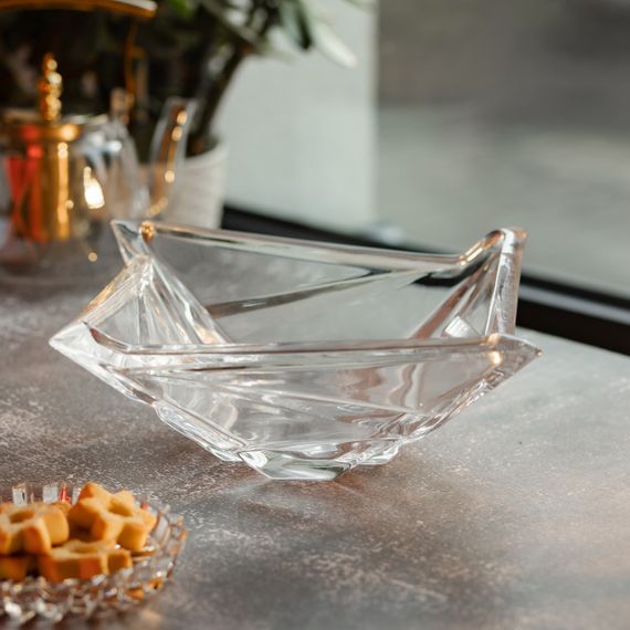 Салатница стеклянная 21,5х21,5 см | Зображення 4