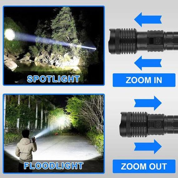 Ліхтар ручний з функцією зарядки, Кращий тактичний ліхтар Пило-вологозахищений ударостійкий UV-19 | Зображення 7
