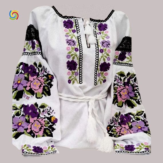 Рубашка Украинская вышиванка  555304311 цвет белый размер XXL/3XL