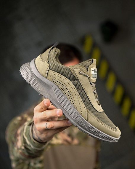 Демісезонні мілітарі кросівки олива ПП7867 | Зображення 7