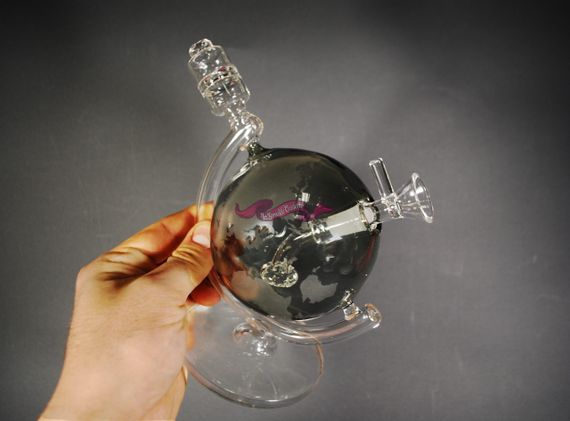 Стеклянная трубка Globe серая | Зображення 1