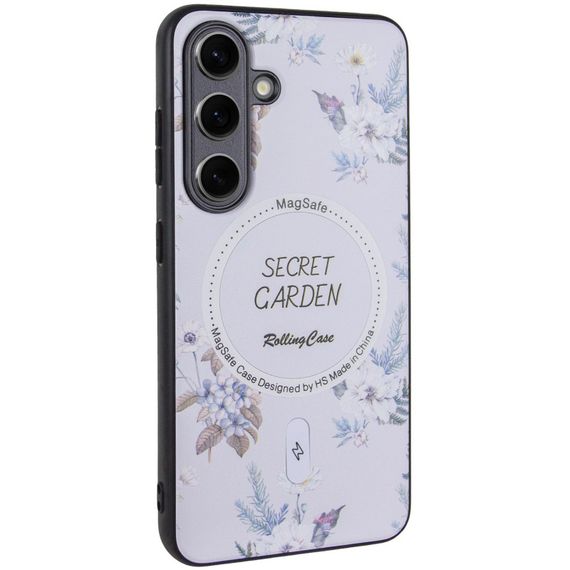 TPU+PC чехол Secret Garden with MagFit для Samsung Galaxy S24 White
