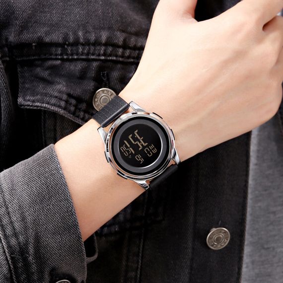Чоловічий годинник Skmei 1502SI Black-Silver | Зображення 3