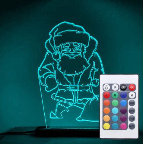 Акриловый светильник-ночник с пультом 16 цветов Святой Николай tty-n000040