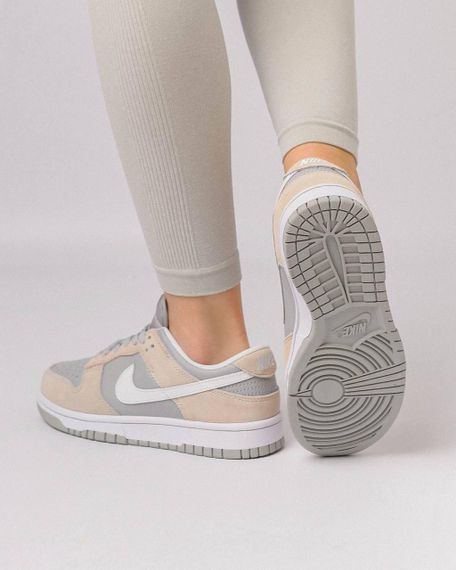 Женские кроссики SB Dunk Low PRM Grey Beige Suede , Вьетнам , весна/лето/осень | Зображення 6